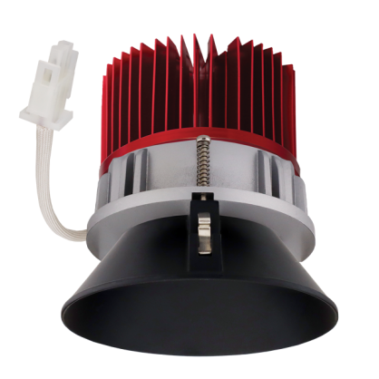 Elco Lighting E430C1230B2 4 Inches LED Light Engine with Trimless Reflector, Color Temperature 3000K, All Black Finish