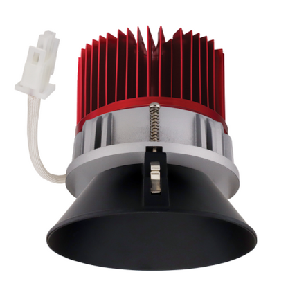 Elco Lighting E430C1230B2 4 Inches LED Light Engine with Trimless Reflector, Color Temperature 3000K, All Black Finish