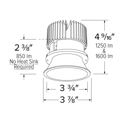 Elco Lighting E430C1230W2 4 Inches LED Light Engine with Trimless Reflector, Color Temperature 3000K, All White Finish