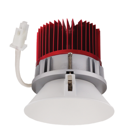 Elco Lighting E430C12SDW 4 Inches LED Light Engine with Trimless Reflector, Color Temperature SunsetK, All White Finish