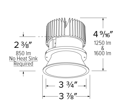 Elco Lighting E430C1627W2 4 Inches LED Light Engine with Trimless Reflector, Color Temperature 2700K, All White Finish