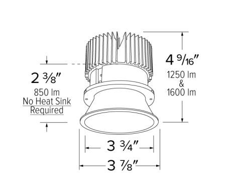 Elco Lighting E430C1630W2 4 Inches LED Light Engine with Trimless Reflector, Color Temperature 3000K, All White Finish