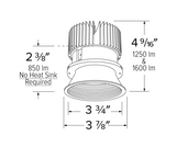 Elco Lighting E434C1635W2 4 Inches LED Light Engine with Trimless Baffle, Color Temperature 3500K, All White Finish