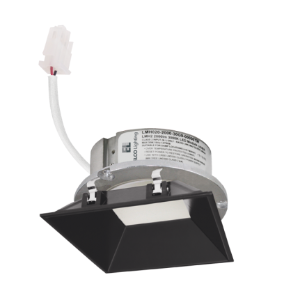 Elco Lighting E444C0830B2 4 Inches LED Light Engine with Trimless Reflector Square, Color Temperature 3000, All Black Finish