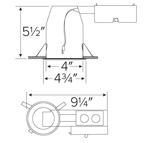 ELCO Lighting E4LK87RICA 11.8W 4″ Recessed Remodel Housing for Architectural Koto LED Engine 120V
