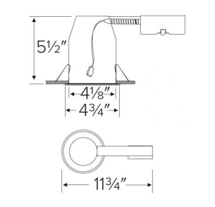 Elco Lighting E4LRC08ICAD2 4 Inches Cedar System Remodel IC Airtight Housing w/Driver, Voltage 120/277V, Dimming Triac/ELV/0-10V