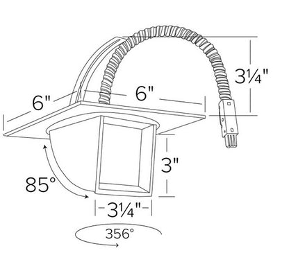 ELCO Lighting E523L1130BZ 5" Adjustable Pull Down LED Light Engine Bronze