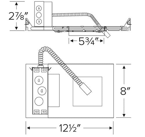 ELCO Lighting E5SQLFU11 5" IC Shallow Frame with Driver 1100lm Maple™ Light Engines