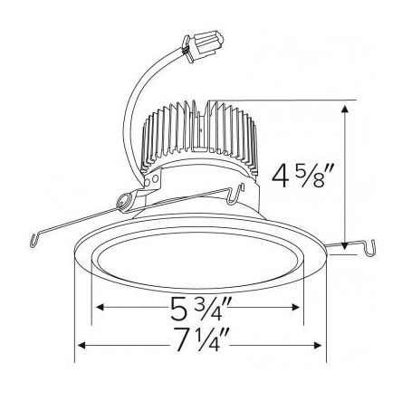 Elco Lighting E610C1240C2 6 Inches LED Light Engine with Reflector Trim, Color Temperature 4000K, Chrome w/White Ring Finish