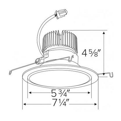 Elco Lighting E610C1240C2 6 Inches LED Light Engine with Reflector Trim, Color Temperature 4000K, Chrome w/White Ring Finish