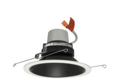ELCO Lighting E610R0830B 6 Inches LED Module & Driver with Reflector Trim Watt 11.4W, Color Temperature 3000K , Lumens 850lm Black with White Ring Finish