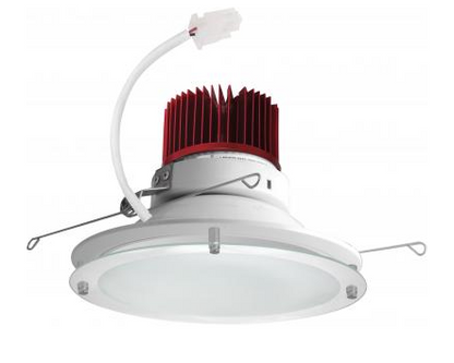 Elco Lighting E612C0827W2 6 Inches LED Light Engine with Drop Glass Trim, Color Temperature 2700K, All White Finish