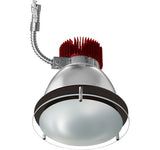 ELCO Lighting E612L6040HW LED 6" Drop Glass LED Recessed Lighting Light Engine Haze with White Ring Finish 4000K 120V