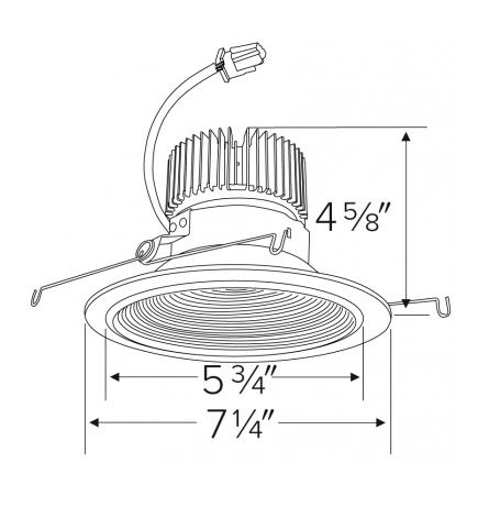Elco Lighting E614C2035BZ2 6 Inches LED Light Engine with Baffle Trim, Color Temperature 3500K, All Bronze Finish