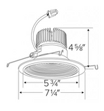 Elco Lighting E614C0840W 6 Inches LED Light Engine with Baffle Trim, Color Temperature 4000K, All White Finish