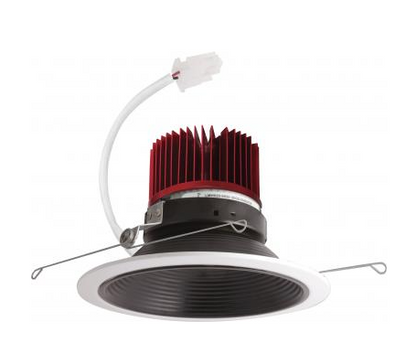 Elco Lighting E614C1230B2 6 Inches LED Light Engine with Baffle Trim, Color Temperature 3000K, Black w/White Ring Finish