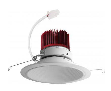 Elco Lighting E614C1235W2 6 Inches LED Light Engine with Baffle Trim, Color Temperature 3500K, All White Finish