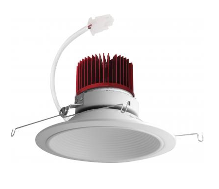 Elco Lighting E614C1630W2 6 Inches LED Light Engine with Baffle Trim, Color Temperature 3000K, All White Finish