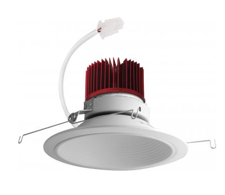 Elco Lighting E614C2040W2 6 Inches LED Light Engine with Baffle Trim, Color Temperature 4000K, All White Finish