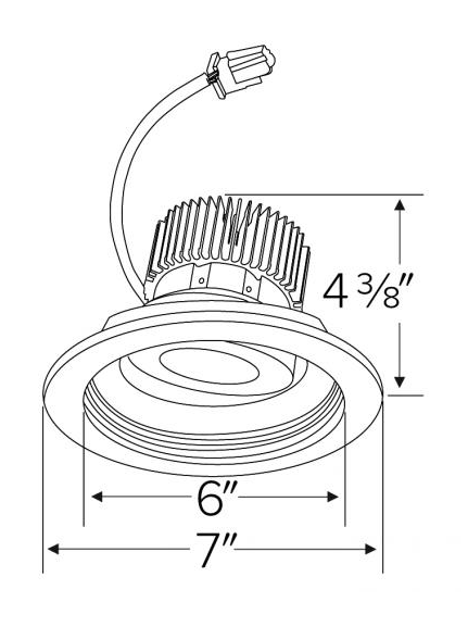 Elco Lighting E616C08SDBZ 6 Inches LED Light Engine with Adjustable Baffle Trim, Color Temperature SunsetK, All Bronze Finish