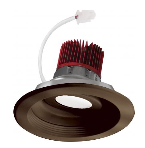 Elco Lighting E616C08SDBZ 6 Inches LED Light Engine with Adjustable Baffle Trim, Color Temperature SunsetK, All Bronze Finish