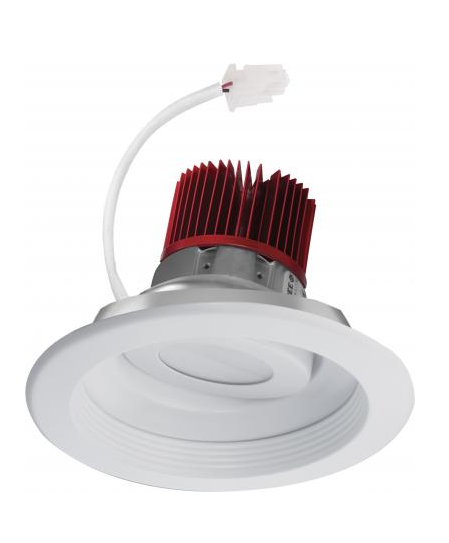 Elco Lighting E616C1227W2 6 Inches LED Light Engine with Adjustable Baffle Trim, Color Temperature 2700K, Gen 2, All White Finish