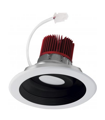 Elco Lighting E616C1630W2 6 Inches LED Light Engine with Adjustable Baffle Trim, Color Temperature 3000K, All Black Finish