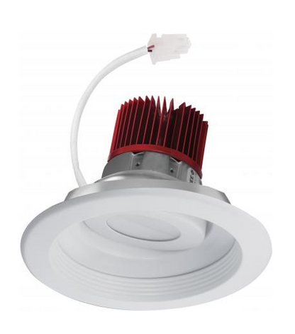 Elco Lighting E616C2035W2 6 Inches LED Light Engine with Adjustable Baffle Trim, Color Temperature 3500K, All White Finish
