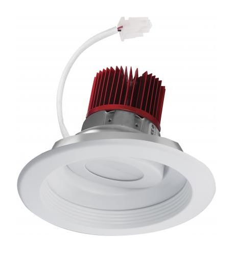 Elco Lighting E616C2040W2 6 Inches LED Light Engine with Adjustable Baffle Trim, Color Temperature 4000K, All White Finish