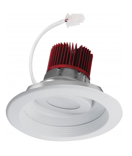 Elco Lighting E616C20SDW 6 Inches LED Light Engine with Adjustable Baffle Trim, Color Temperature SunsetK, All White Finish