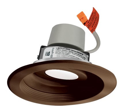 ELCO Lighting E616R12SDBZ 6 Inch Round Adjustable Baffle Trim with LED Module & Driver, Lumens 1250lm, Color Temperature SunsetK, All Bronze Finish