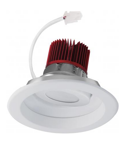 Elco Lighting E617C1235W2 6 Inches LED Light Engine with Adjustable Reflector Trim, Color Temperature 3500K, All White Finish