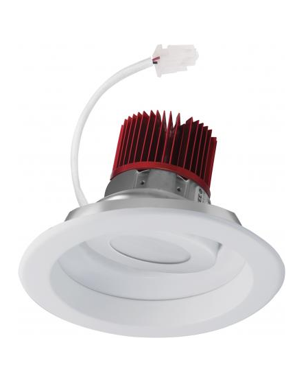 Elco Lighting E617C2040W2 6 Inches LED Light Engine with Adjustable Reflector Trim, Color Temperature 4000K, All White Finish