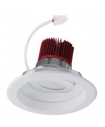 Elco Lighting E617C2040W2 6 Inches LED Light Engine with Adjustable Reflector Trim, Color Temperature 4000K, All White Finish