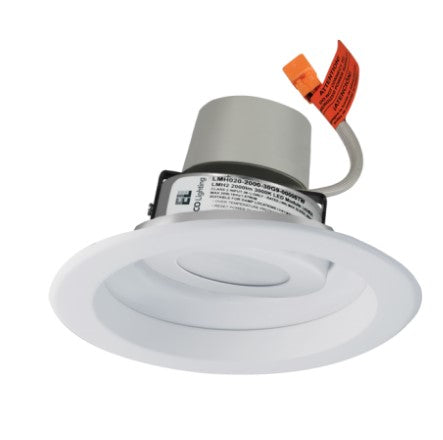 ELCO Lighting E617R0830W 6 Inches Round Adjustable Reflector Trim with LED Module & Driver Watt 11.4W, Lumens 850lm, Color Temperature 3000K All White Finish