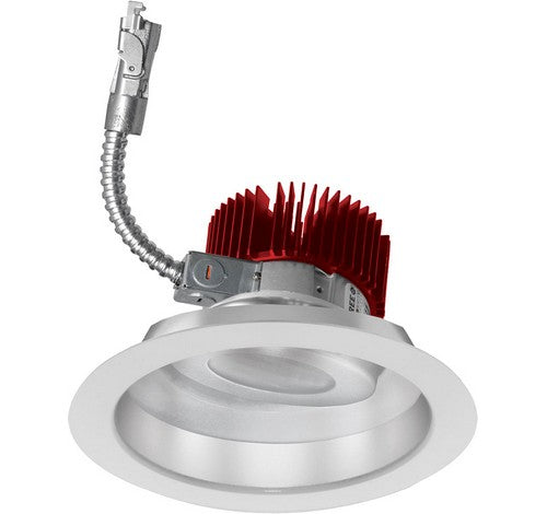 ELCO Lighting E818L0830HW LED 8" Adjustable LED Recessed Lighting Light Engine 80 Lumens Haze with White Ring Finish 3000K 120V