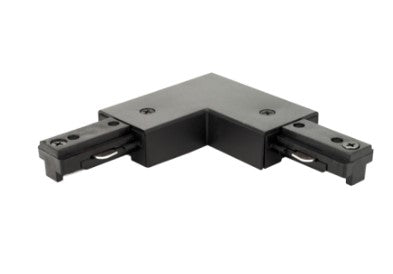 Elco Lighting EC804B "L" Connector 2 Circuit Track Accessory, All Black Finish
