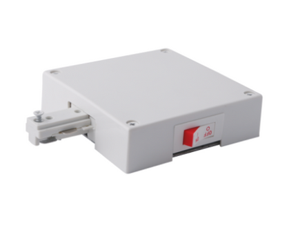 Elco Lighting EC840W1A1A 2-Circuit Feed Track Accessories, All White