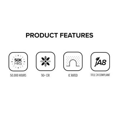 ELCO Lighting ECF41527W 9W 4 Inch LED CFL Retrofit Insert White Finish 2700K 700 Lumens