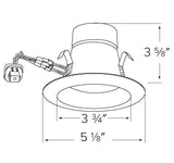 ELCO Lighting ECF41540W 9W 4 Inch LED CFL Retrofit Insert White Finish 4000K 700 Lumens