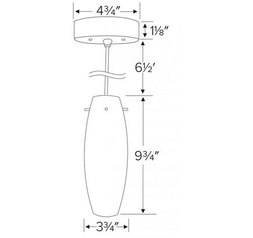 ELCO Lighting EDL63N-AU LED Barrel Glass Pendants 5W 3000K 300 lm 120 Finish | BuyRite Electric