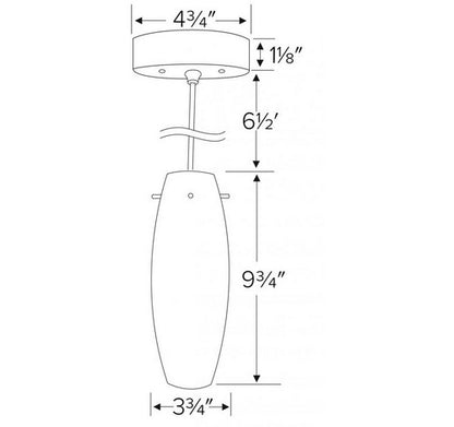 ELCO Lighting EDL63N-MA LED Barrel Glass Pendants 5W 3000K 300 lm 120 Mars | BuyRite Electric