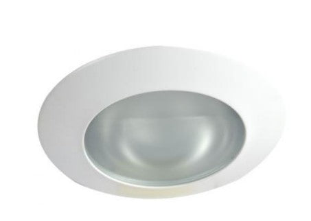 ELCO Lighting EL122W 6 Inches Shower Trim with Reflector and Frosted Lens White Finish