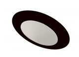 ELCO Lighting EL12B 6 Inches Sloped Shower Trim with Albalite Lens Black Finish