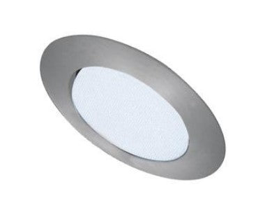 ELCO Lighting EL12N 6 Inches Sloped Shower Trim with Albalite Lens Nickel Finish