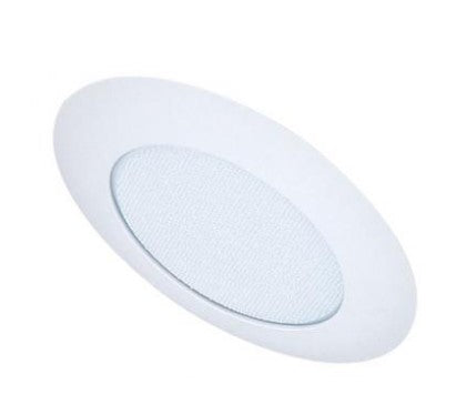 ELCO Lighting EL12W 6 Inches Sloped Shower Trim with Albalite Lens White Finish