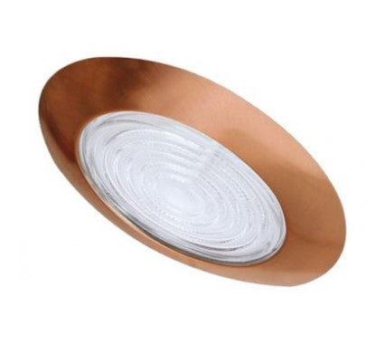 ELCO Lighting EL13CP 6 Inches Sloped Shower Trim with Fresnel Lens Copper Finish