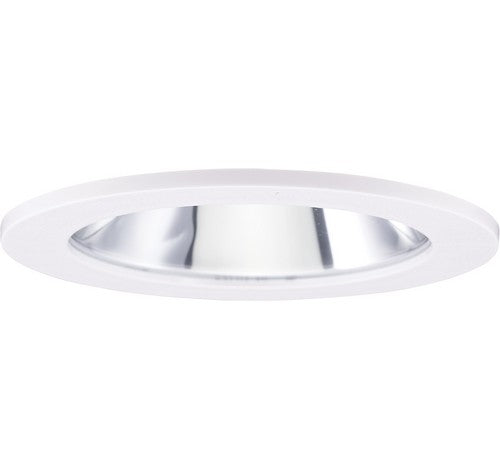 ELCO Lighting EL1411SH 4" Adjustable Shower Trim with Clear Reflector and Lens Trim White Lexan