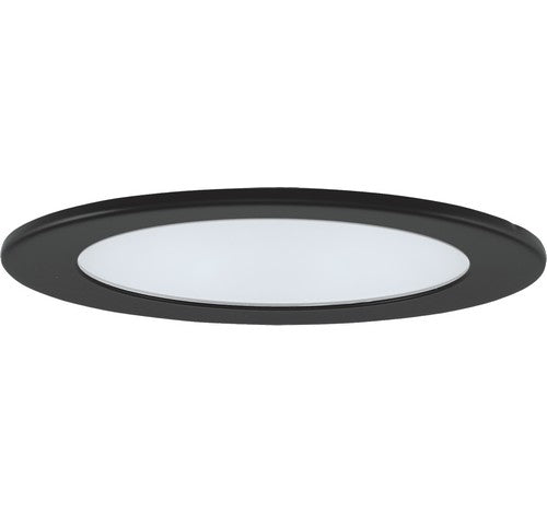 ELCO Lighting EL1412B 4" Adjustable Shower Trim with Clear Reflector and Frosted Lens Trim Black