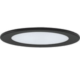 ELCO Lighting EL1412B 4" Adjustable Shower Trim with Clear Reflector and Frosted Lens Trim Black